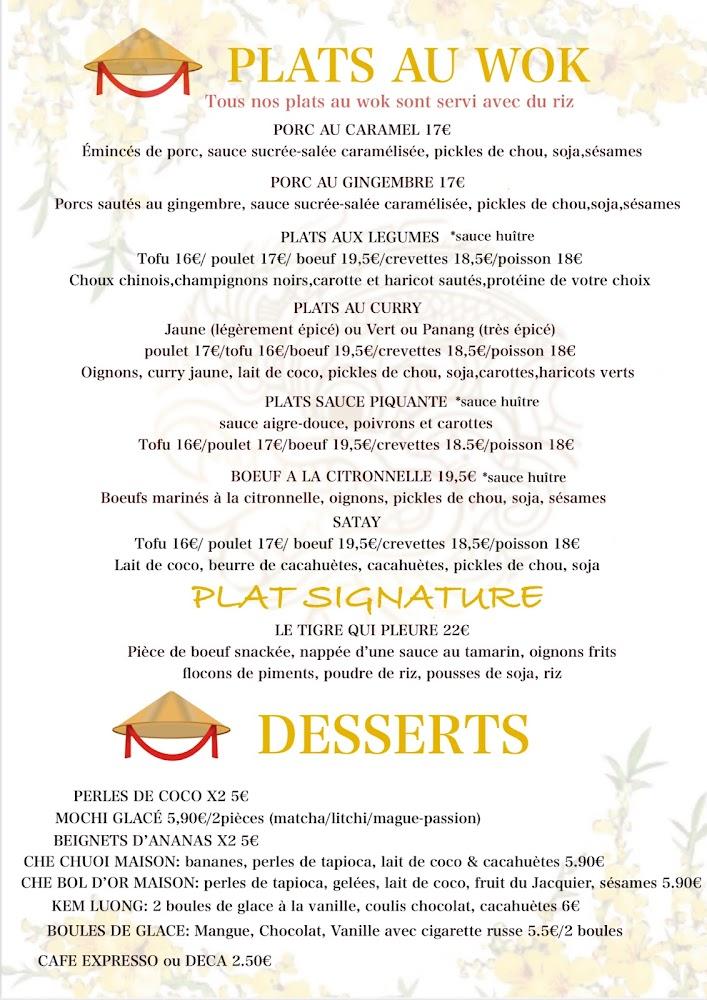 Le Bol d'or - Restaurant Thaï et Vietnamien - Menu Image 1